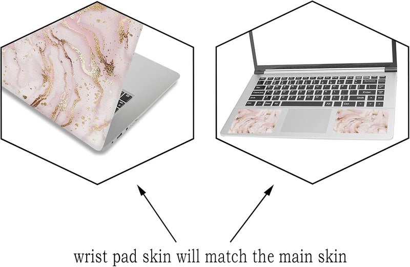 ARTSO 15.6 inch Laptop Skin Sticker Decal, Fit 13.3" 14" 15" 15.4" 15.6" Laptop Notebook Vinyl Reusable Art Case Protector Personalized, One Size, Need Cut to fit Size, Pink Marble - Image 5